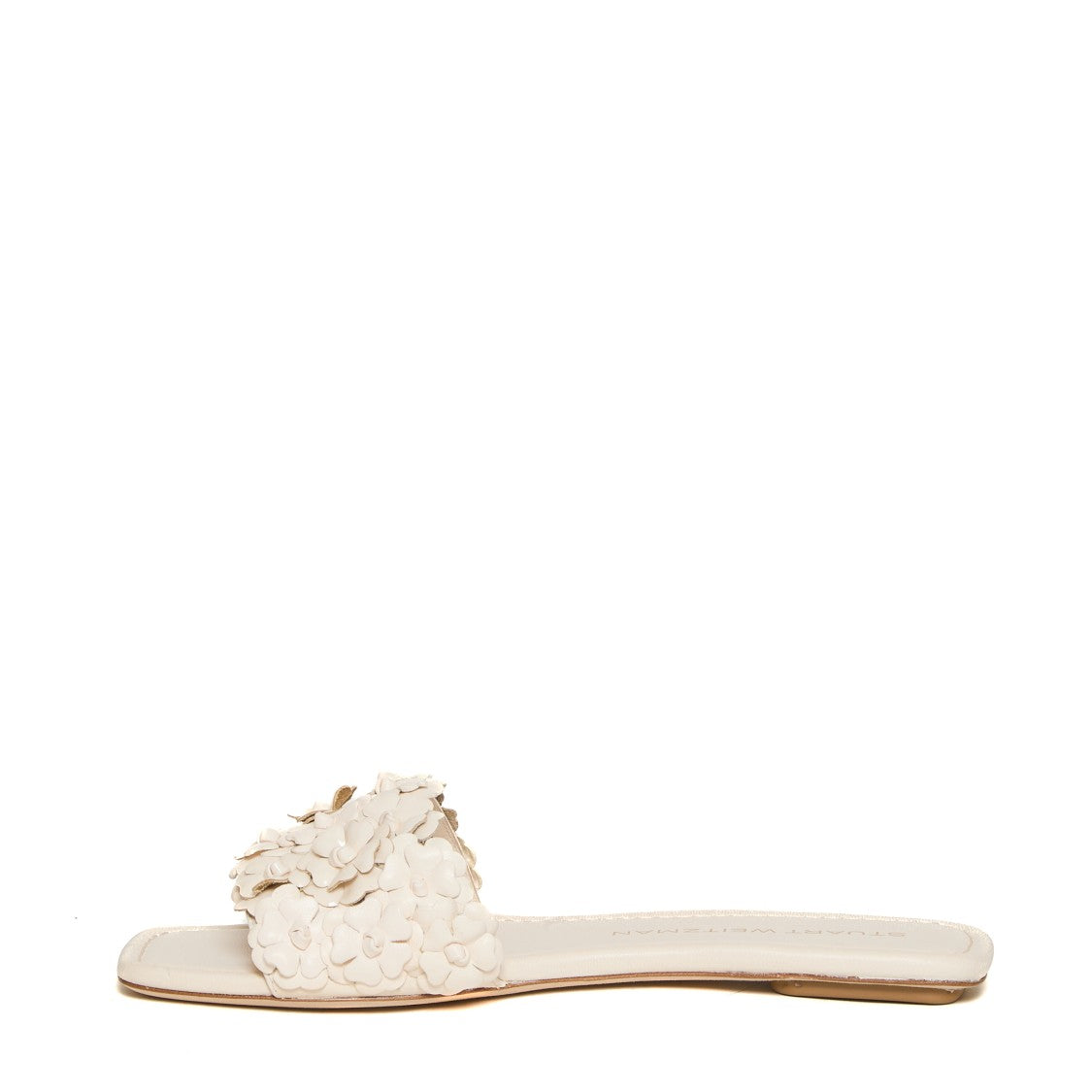 Stuart Weitzman Beige Slipper With Roses