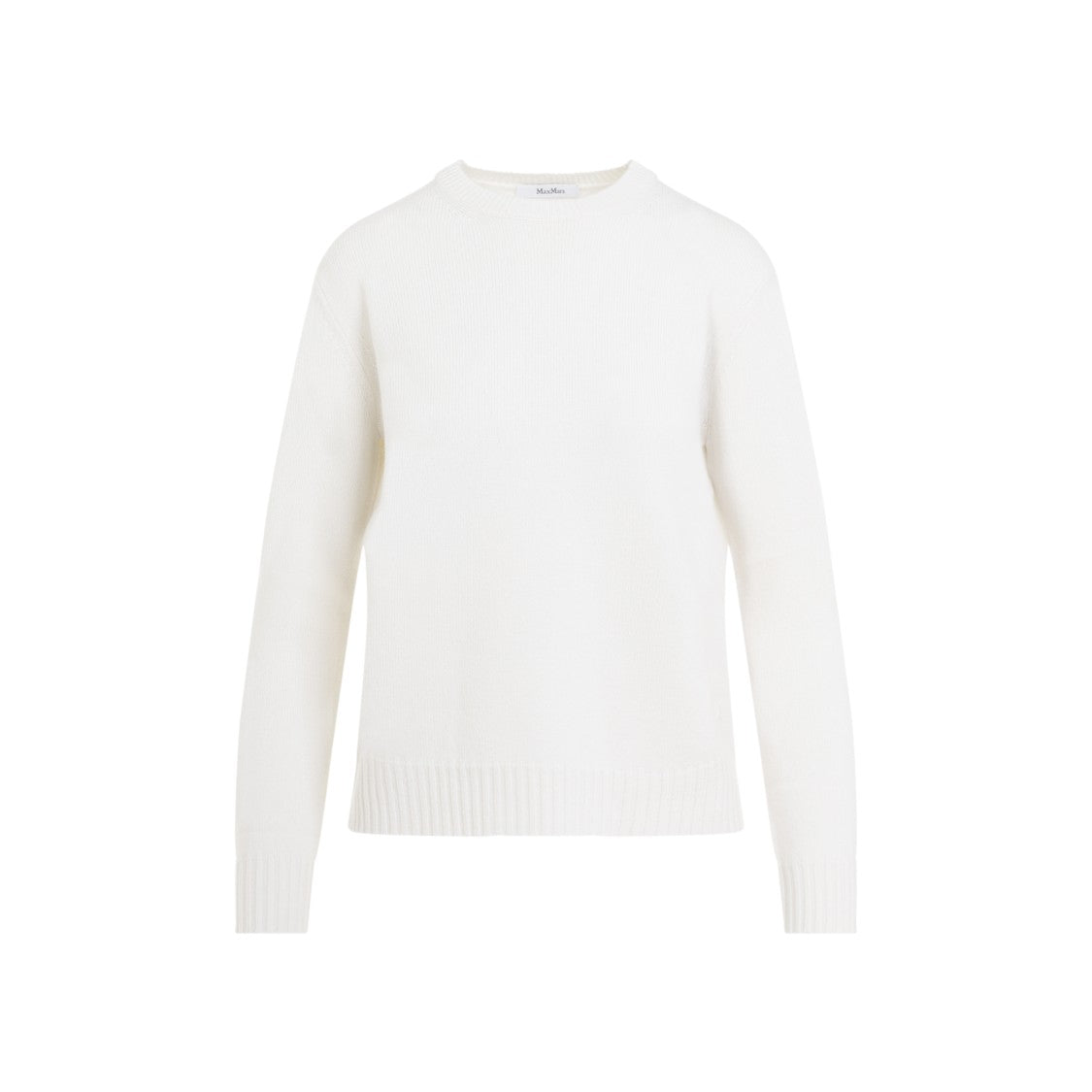 Max Mara Cream White Cashmere Viglio Crewneck Sweater