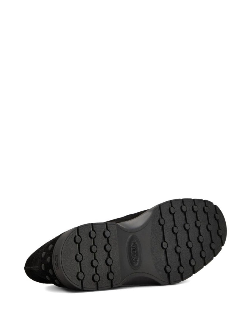 Tod's Black Suede Flat Shoes