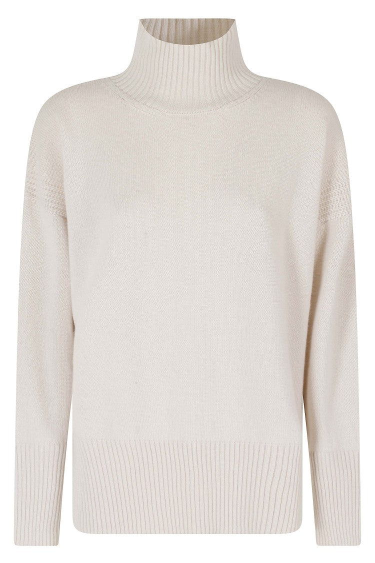 Roberto Collina Meringue Merino Wool-Blend Turtleneck