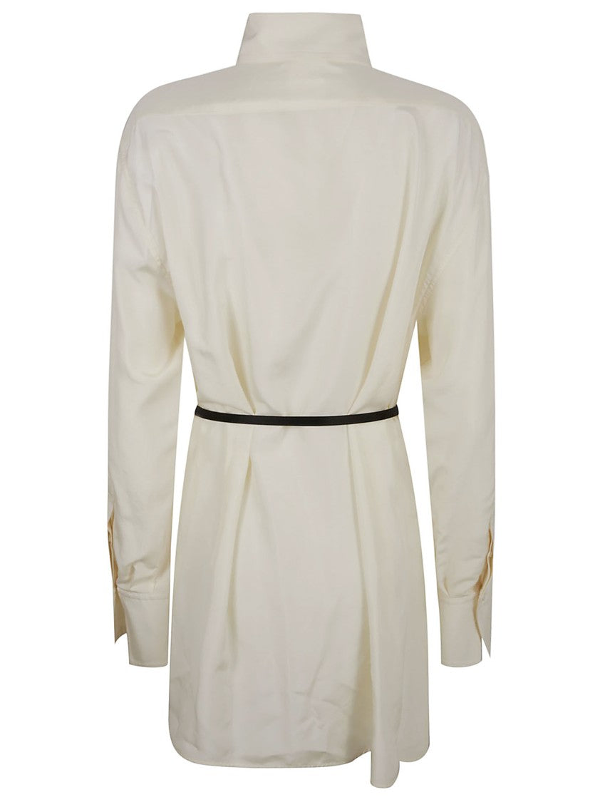 Givenchy Beige Silk Shirt With Classic Collar