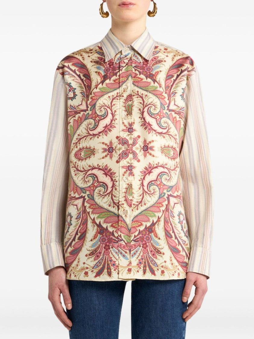 Etro Multicolored Paisley And Floral Pattern Shirt