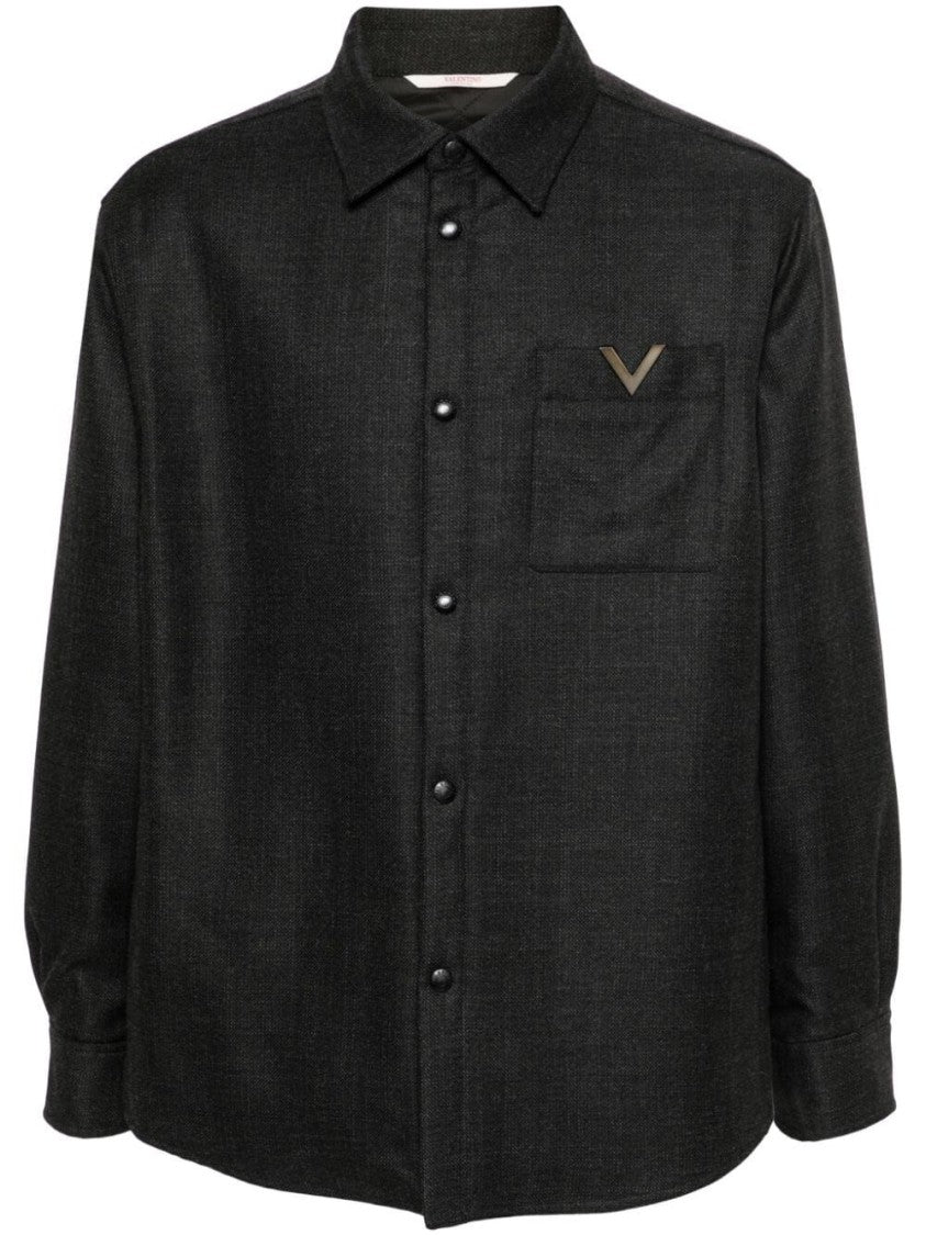 Valentino `V Detail` Shirt Jacket