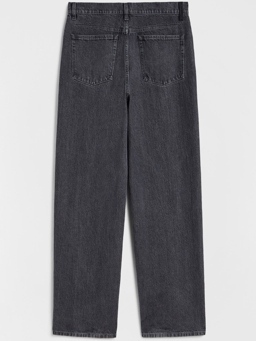 Jil Sander Wide-Leg Dark Denim Trousers With Classic Five-Pocket Design