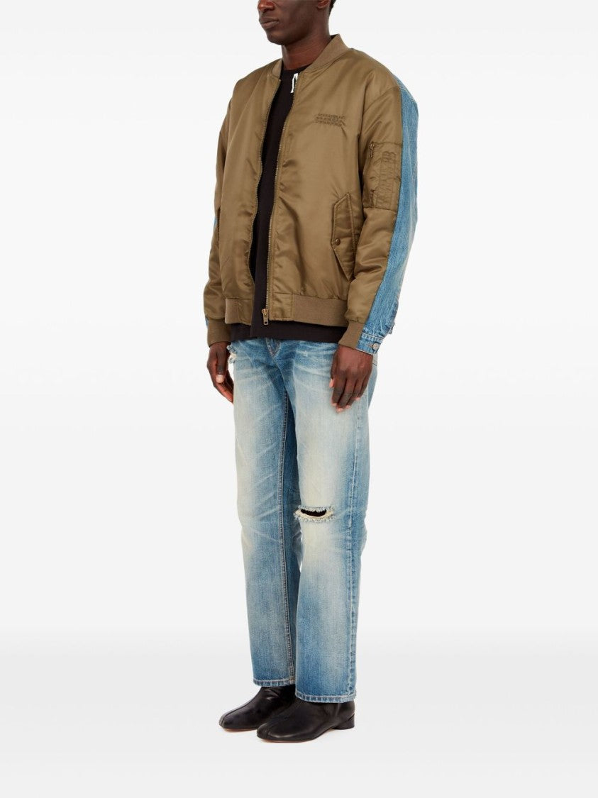 Mm6 By Maison Margiela Chocolate Brown Bomber Jacket