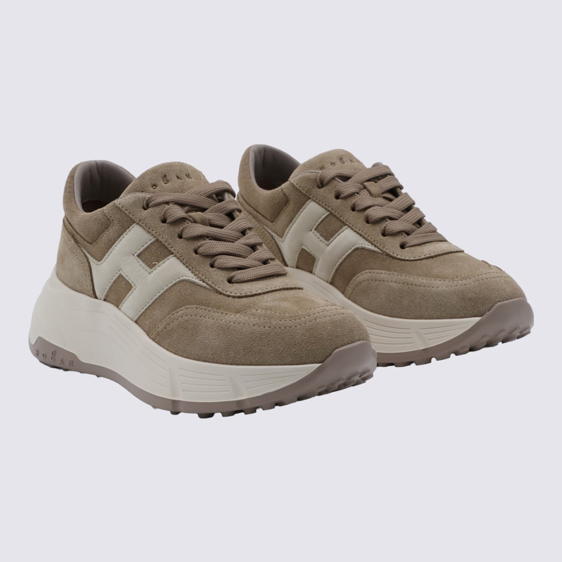 Hogan Suede Sneakers With Chunky Sole And Contrasting Detail