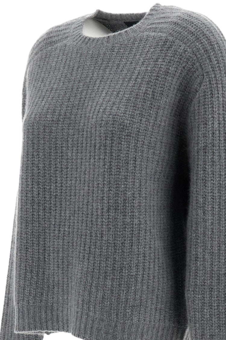 Arch4 Grey Nisha Boxy Cashmere Crewneck Sweater