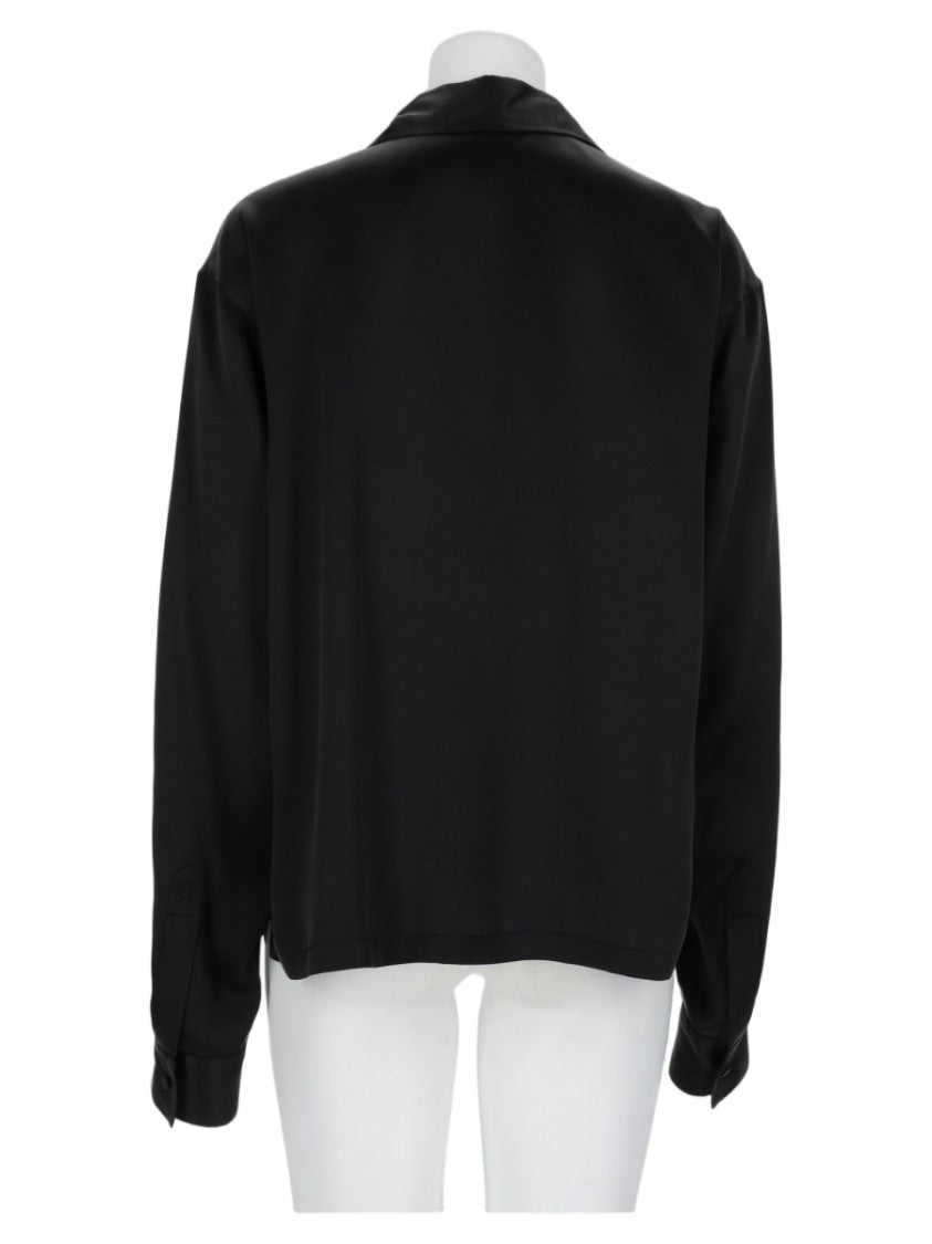 Tom Ford Black Silk Relaxed Fit V-Neck Polo Shirt