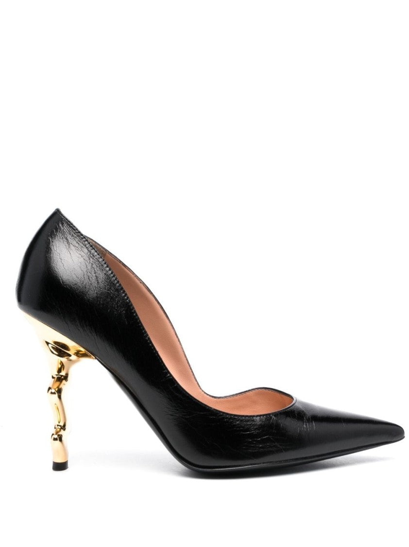 Moschino Pointed Toe Leather Pumps