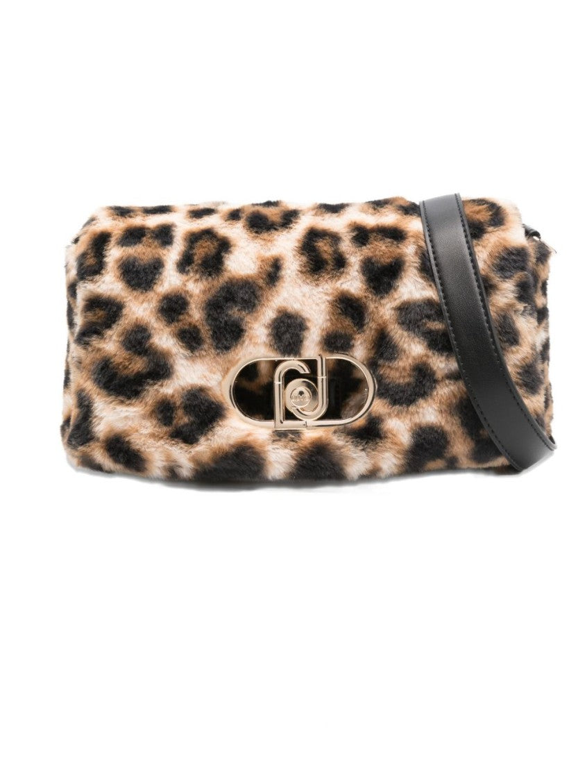 Liu Jo Plush Leopard Print Shoulder Bag
