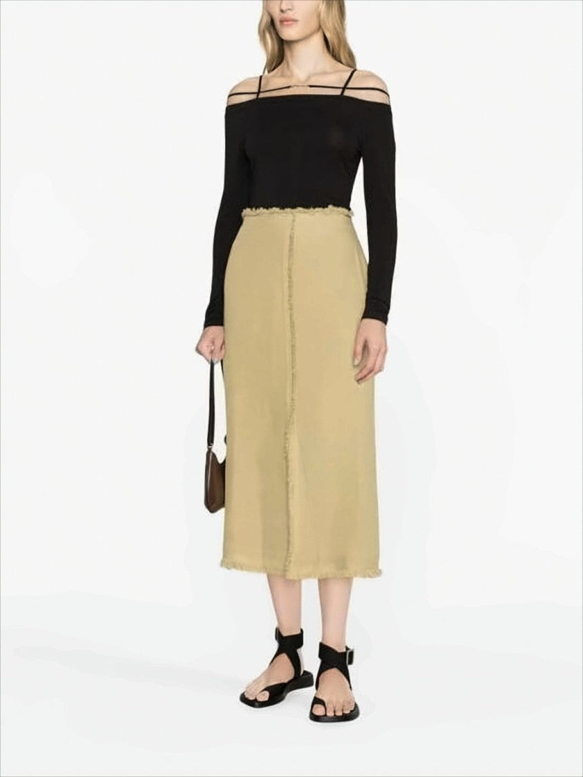 Jacquemus Fitted Off-The-Shoulder Long Sleeve Top With Strap Details