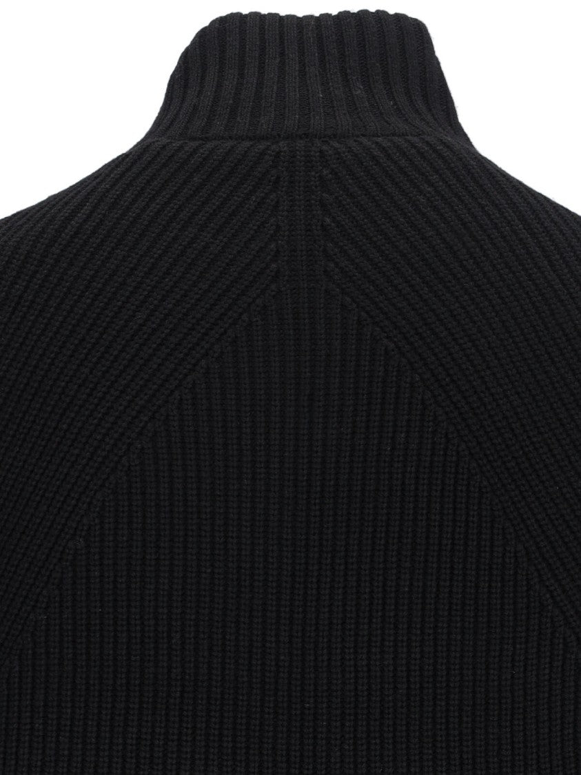 Carhartt Wip Black Banley High-Neck Ribbed Wool-Blend Sweater