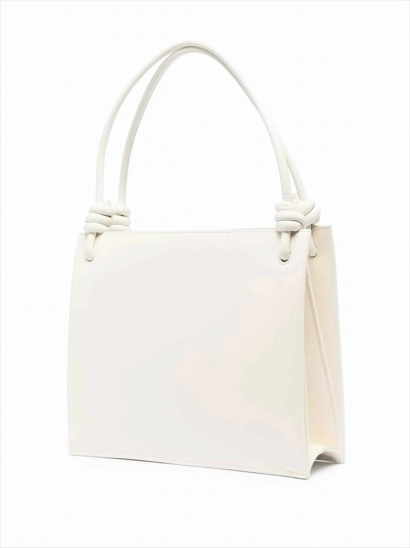 Jil Sander Structured Medium Handbag With Knotted Details