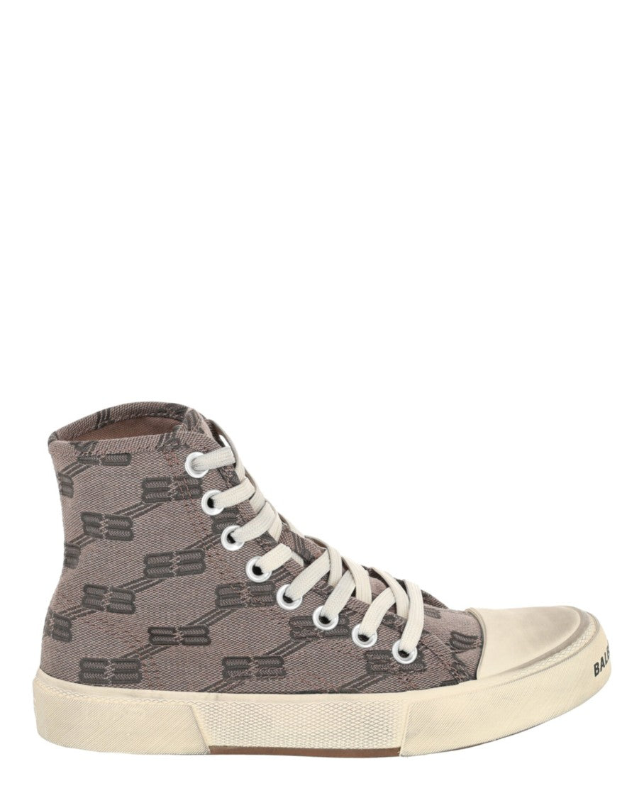 Balenciaga Paris Bb Monogram High-Top Sneakers