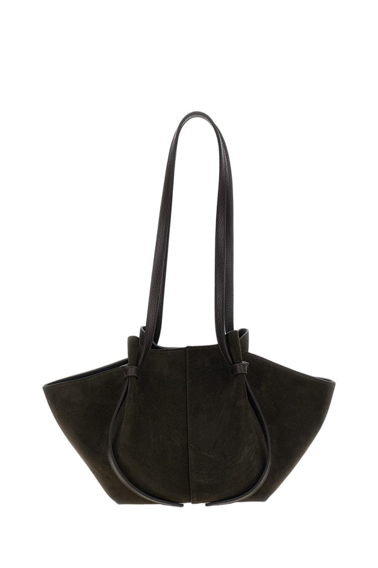 Yuzefi Brown Mochi Suede Hobo Shoulder Bag