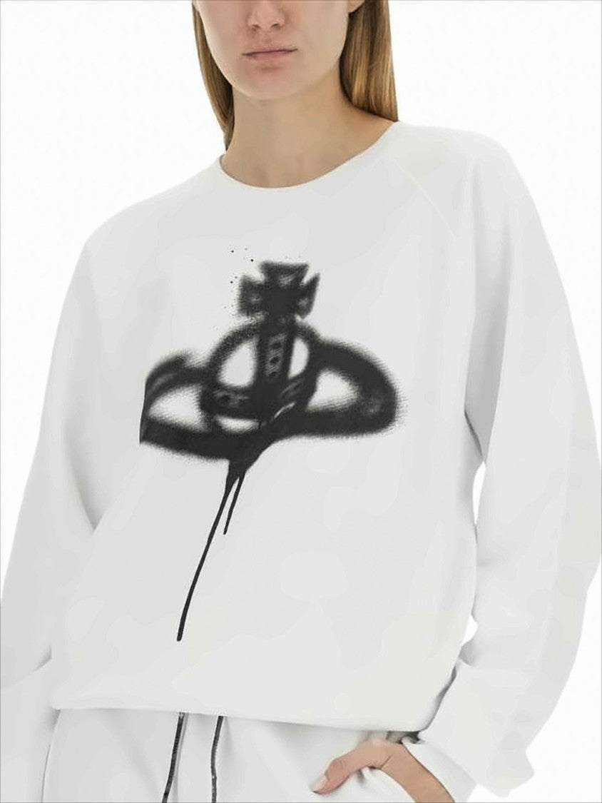Vivienne Westwood Long-Sleeve Shirt With Bold Graphic And Ribbed Cuffs
