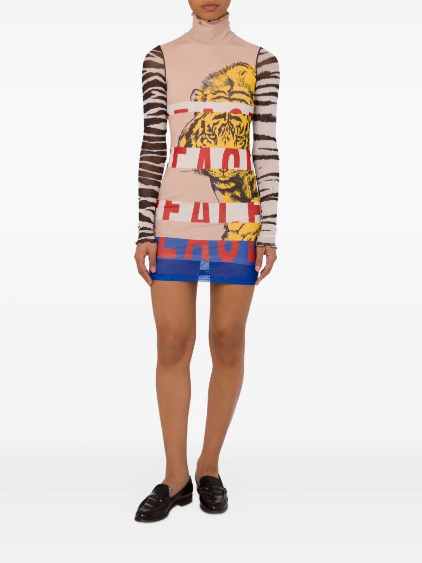 Moschino Fitted Bodice Dress With Flared Skirt