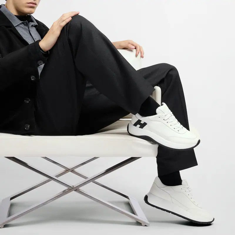 Hogan Modern White Chunky Sole Leather Sneakers