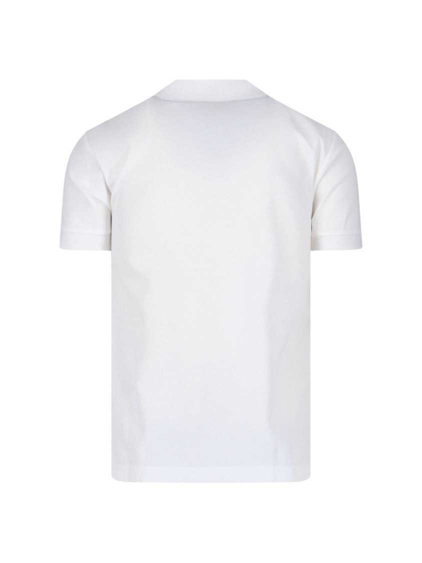 Burberry "Ekd" Polo Shirt In White Cotton
