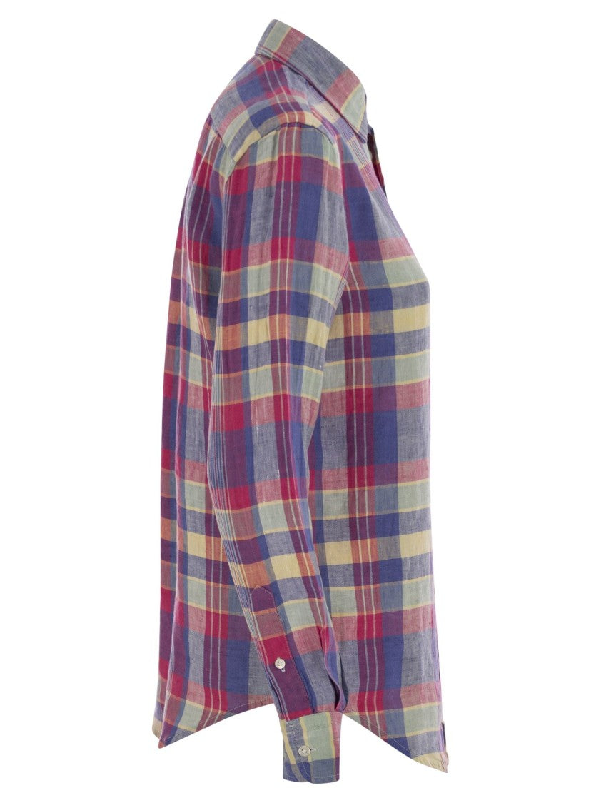 Polo Ralph Lauren Calssic-Fit Linen Plaid Shirt