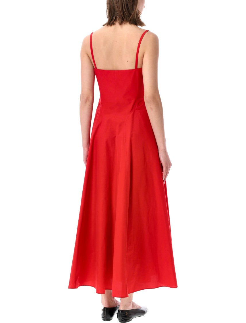 Polo Ralph Lauren Red Marigot Flared Midi Dress