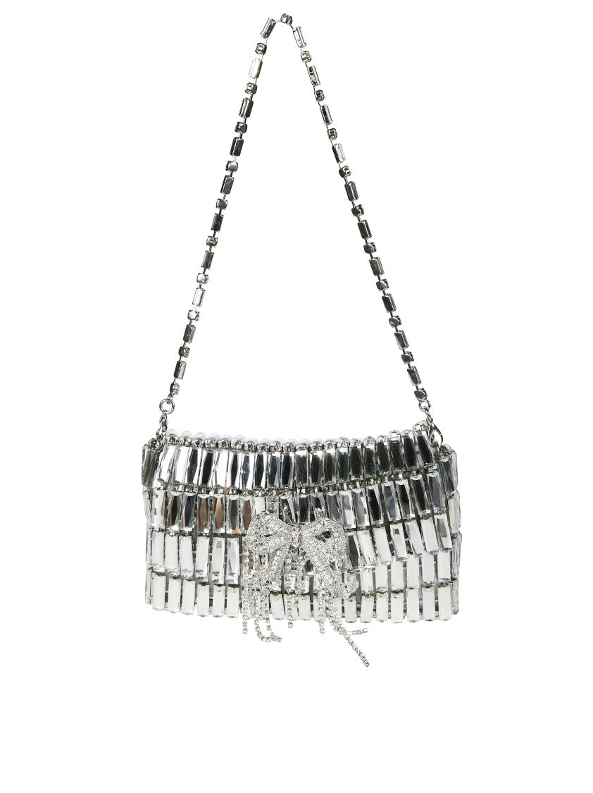 Self-Portrait Mini Shoulder Bag With Reflective Tile Design