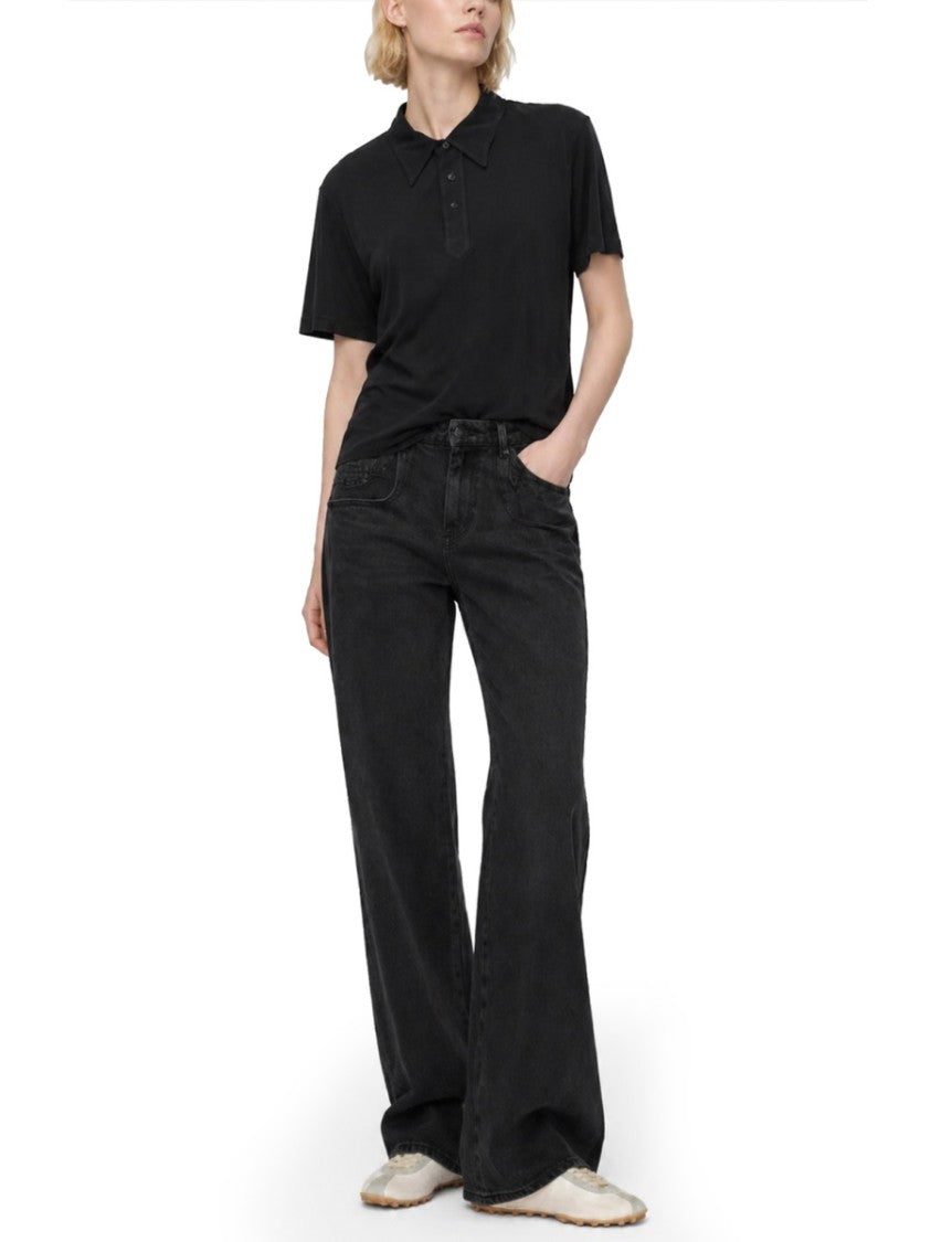 Maison Margiela Cupro Blend Three-Button Polo Shirt