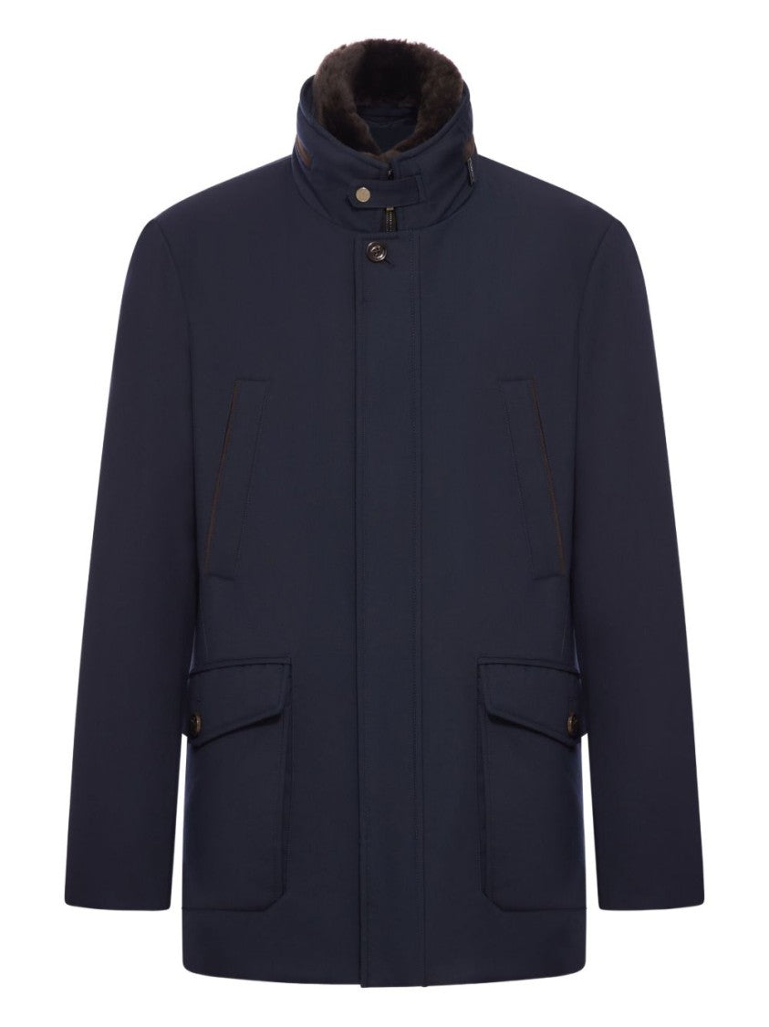 Moorer Structured High Collar Jacket