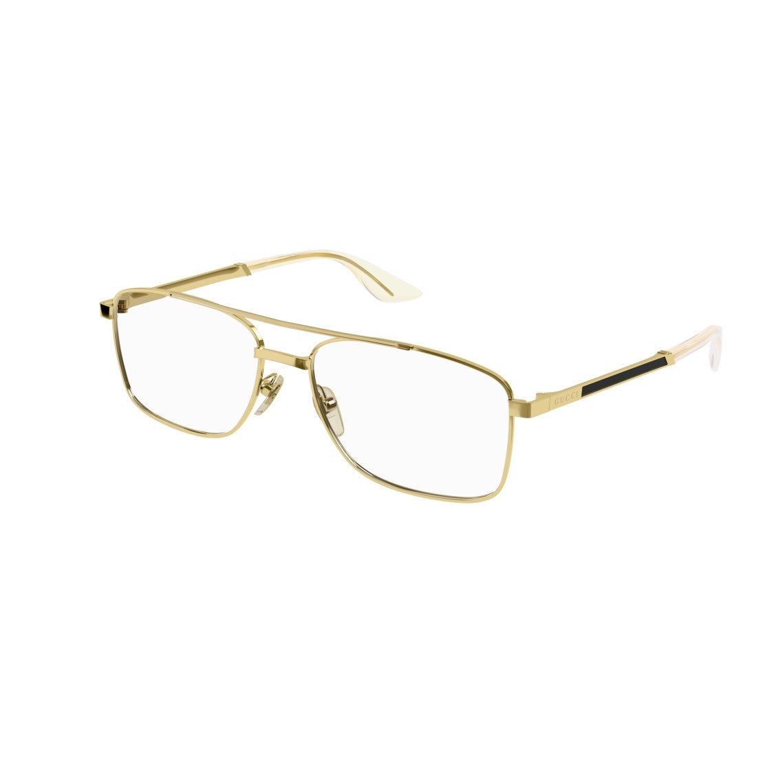 Gucci Gg0986o Rectangular Gold Metal Frame Eyeglasses