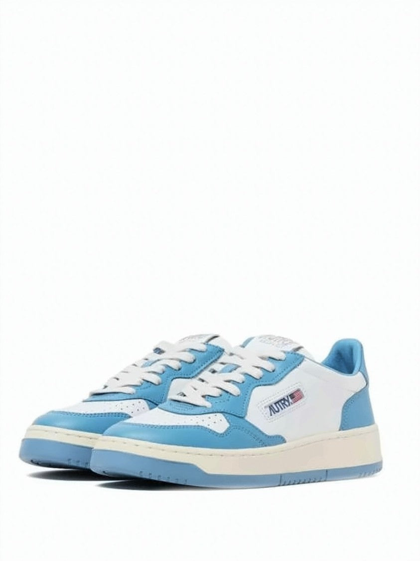Autry Autry Low-Top Sneakers With Sky Blue Accents