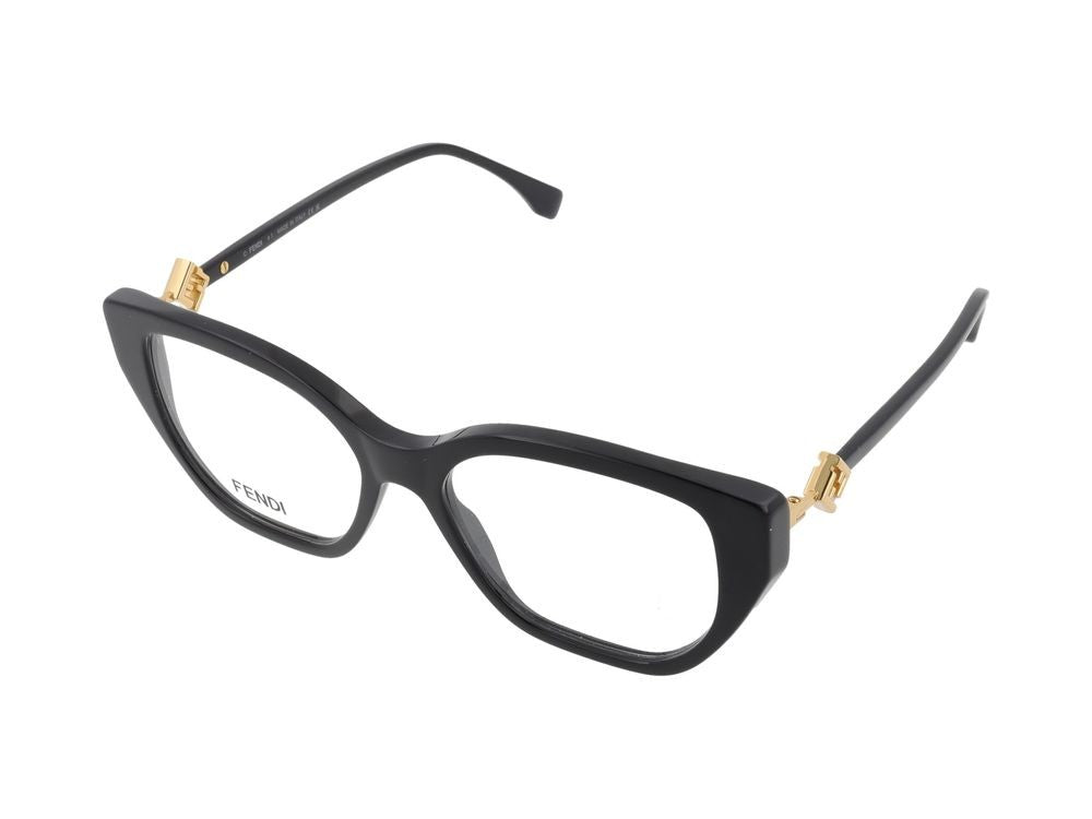 Maison Fendi Fe50100i Glossy Rectangular Frame Glasses
