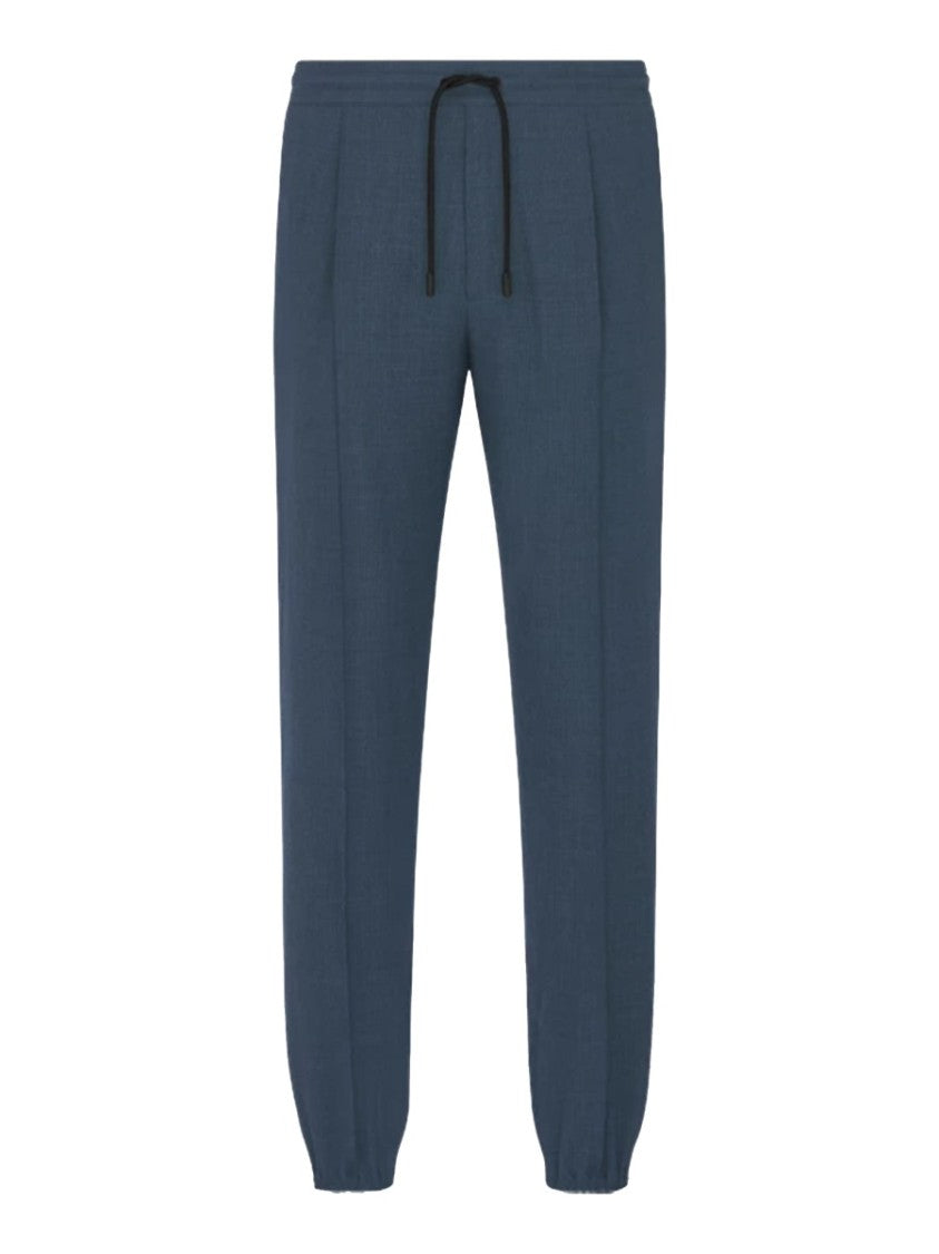 Dior Neutrals Pleated Wool-Blend Formal Pants