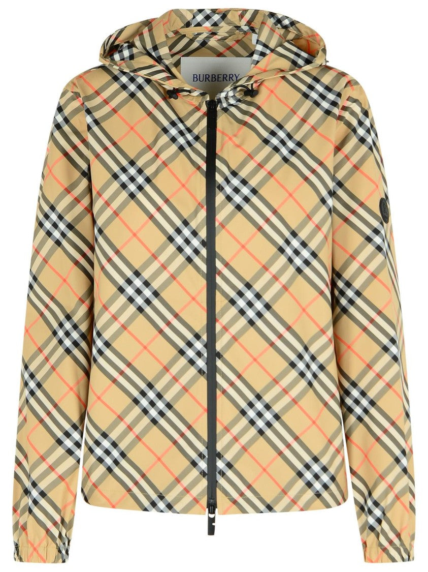 Burberry 'Salcombe' Hooded Jacket In Polyester Sabbia
