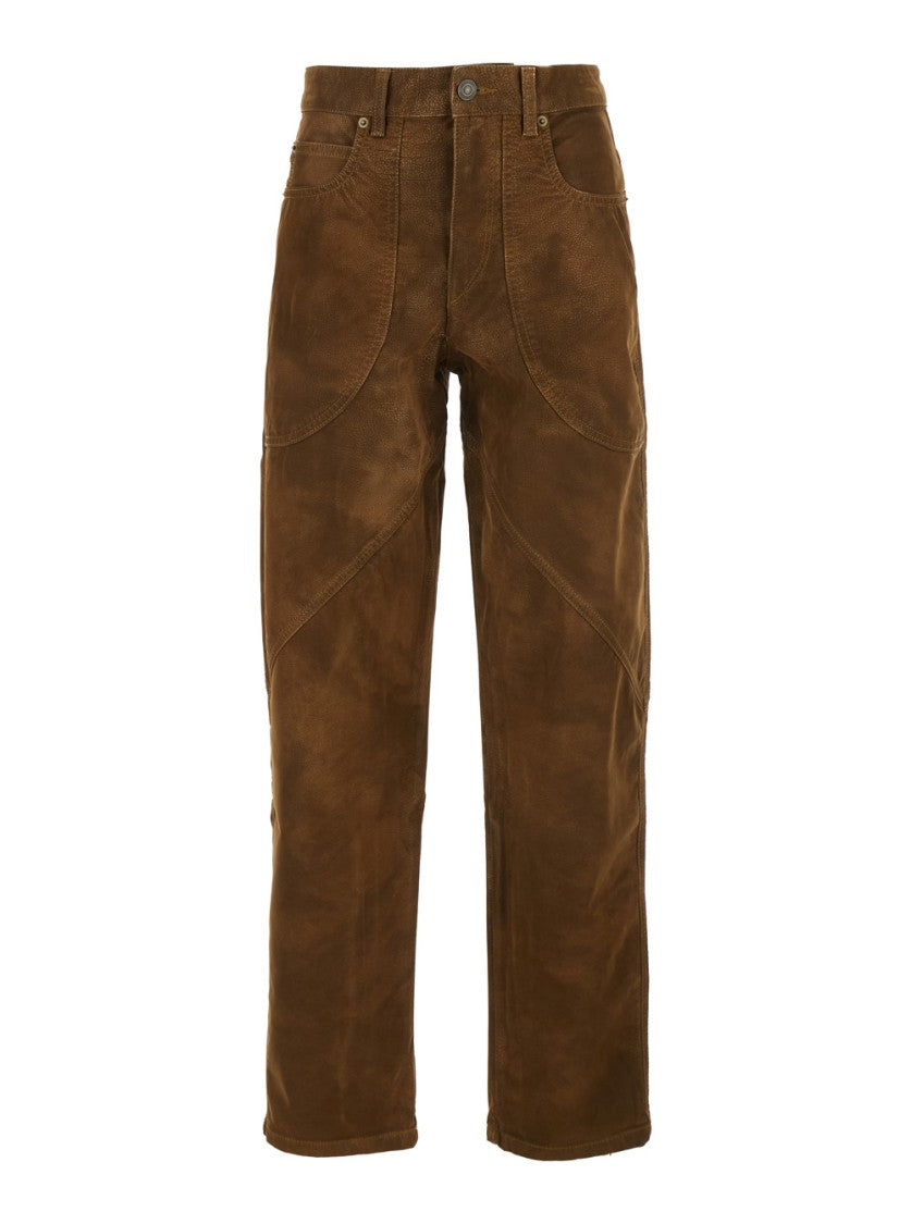 Isabel Marant Étoile Relaxed-Fit Brown Pants