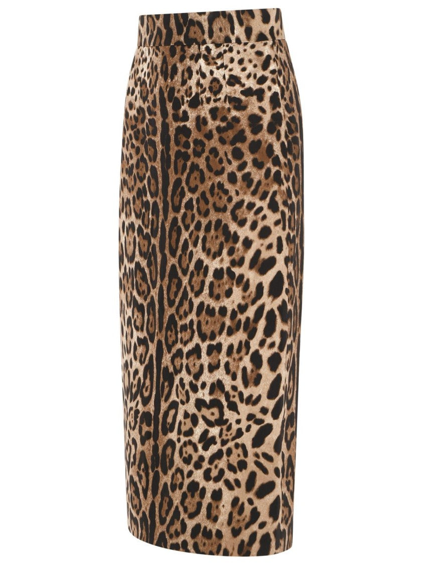 Dolce & Gabbana Leopard Viscose Skirt