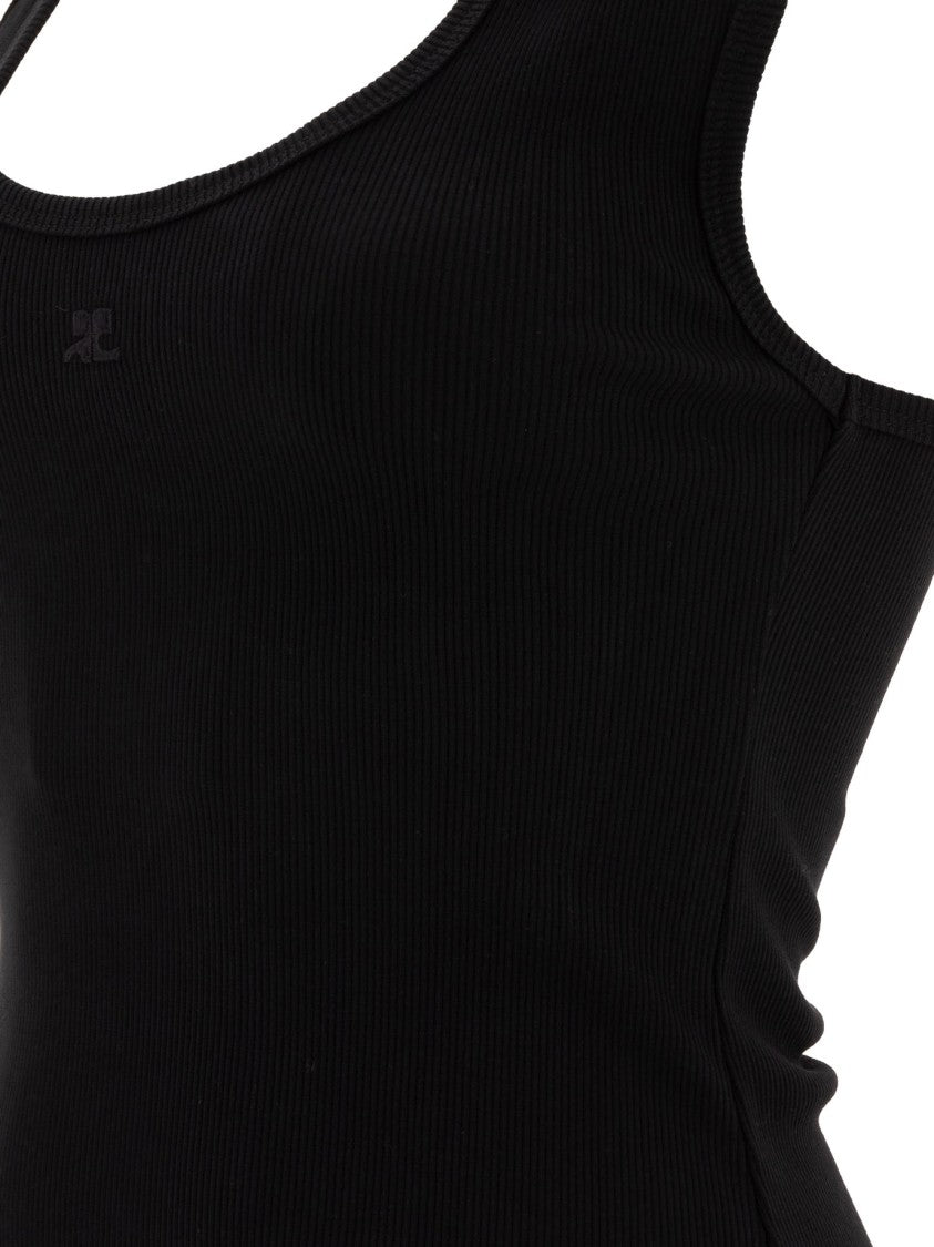 Courrèges Ribbed Black Top