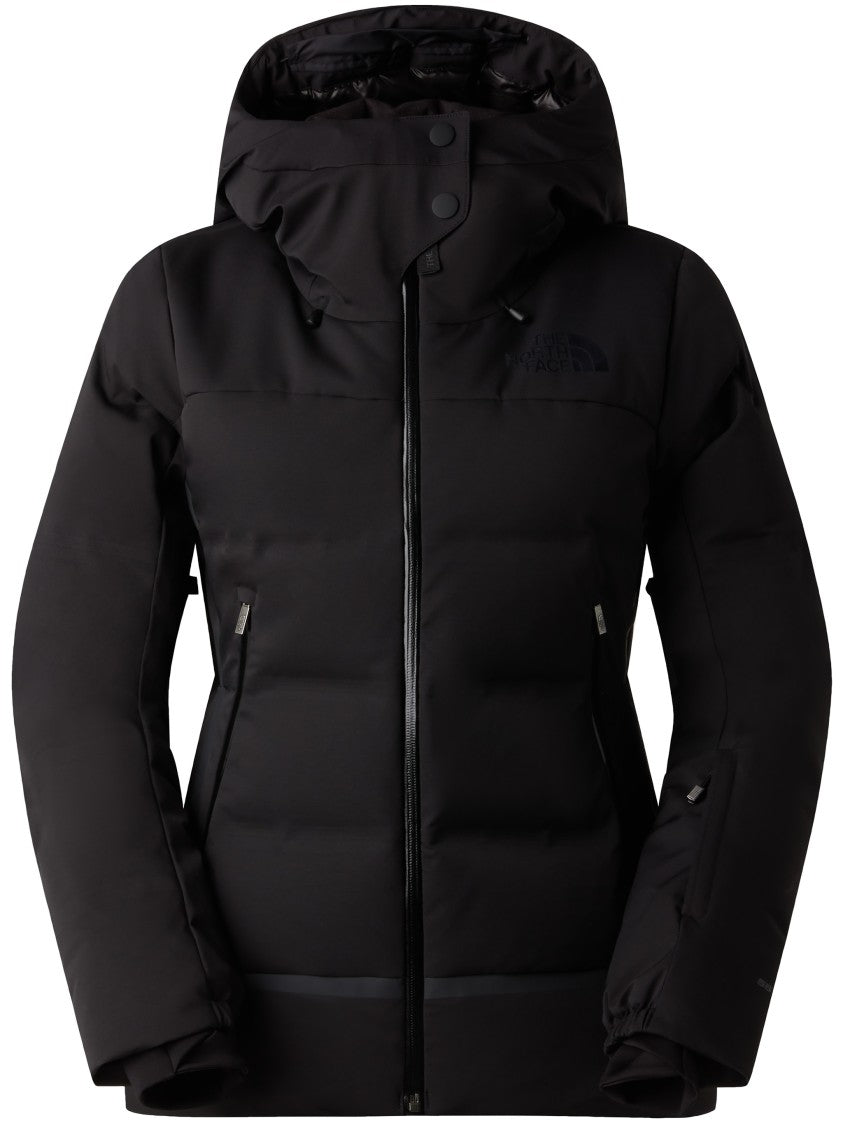 The North Face Padded Black Down Jacket With Front Zipper And Hood