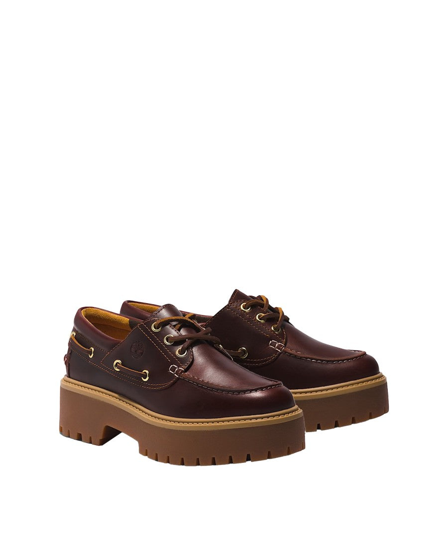 Timberland Dark Brown Stone Street Platform Boat Shoes