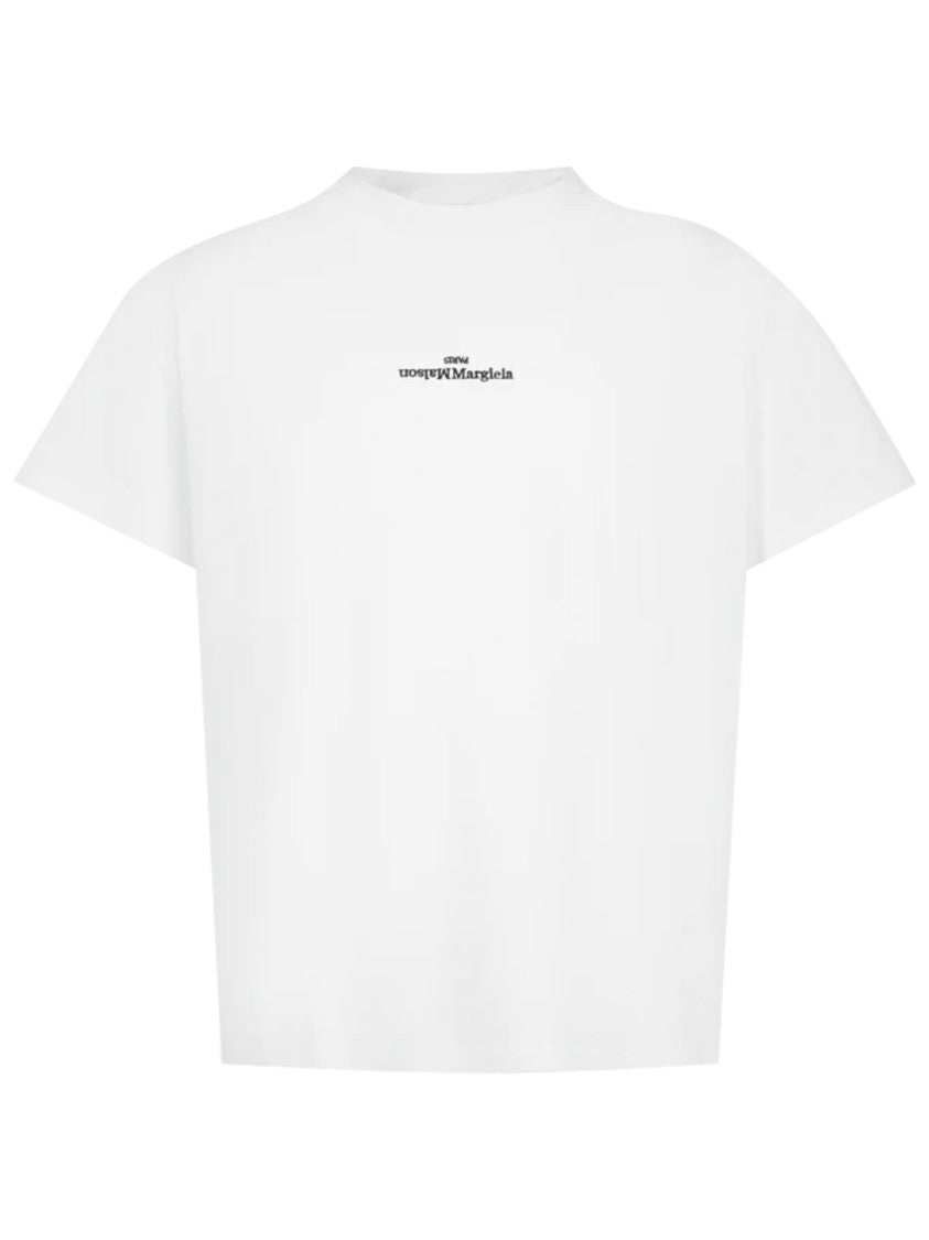Maison Margiela White Boxy Cropped Cotton T-Shirt