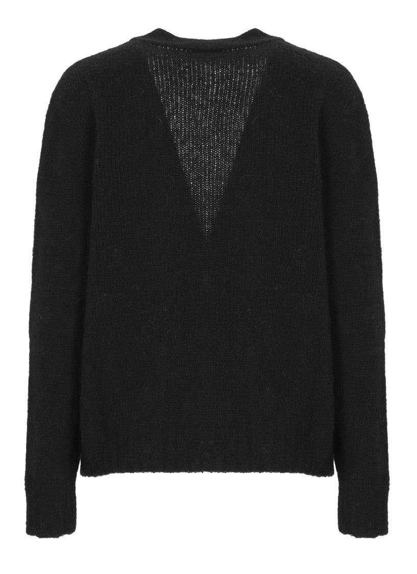 Oliver Lattughi Black Alpaca Cardigan