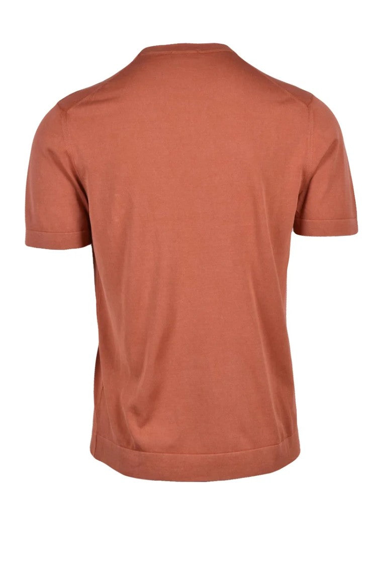 Drumohr Cotton Crewneck Top - Rust