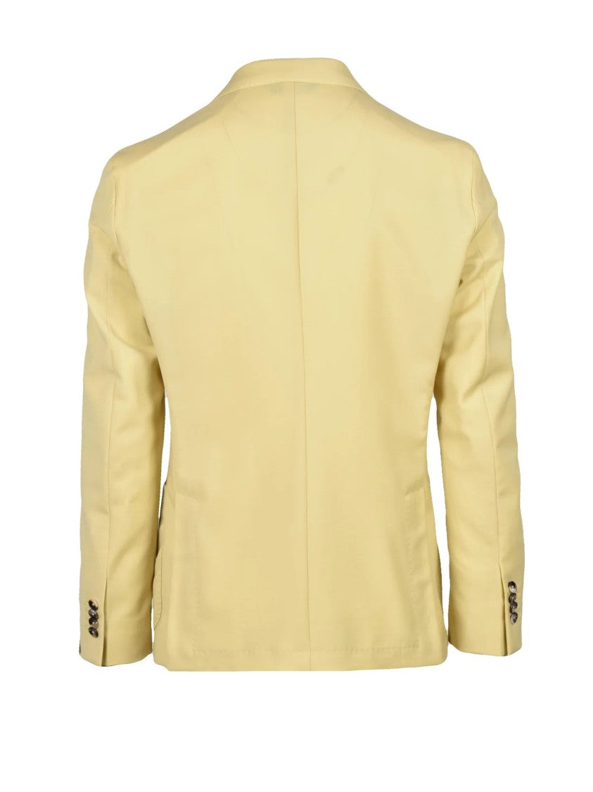 Paoloni Double-Breasted Virgin Wool Jacket - Green