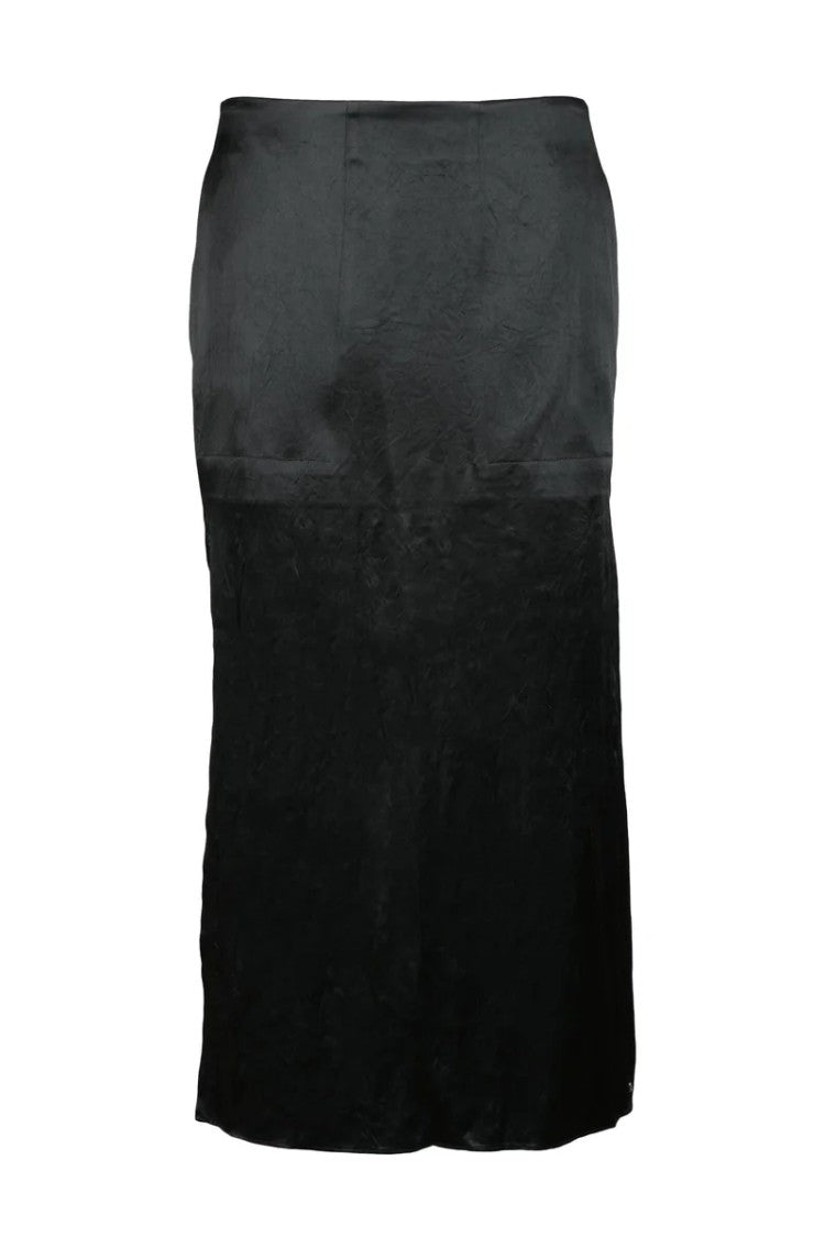 Sportmax Fluid Black Maxi Skirt