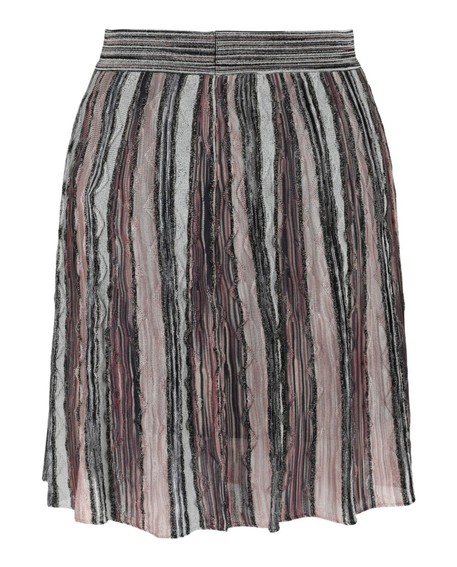 M Missoni Metallic Striped Mini Skirt
