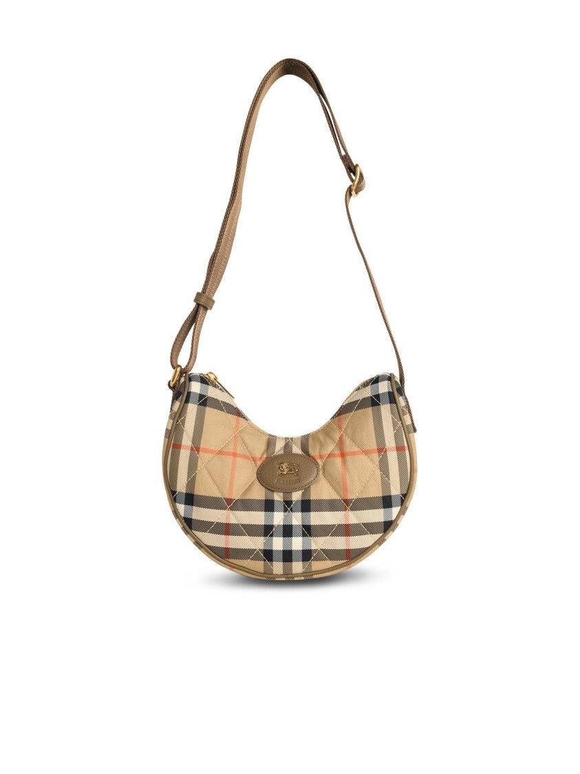 Burberry 'Horseshoe' Crossbody Bag In Sand Polyamide