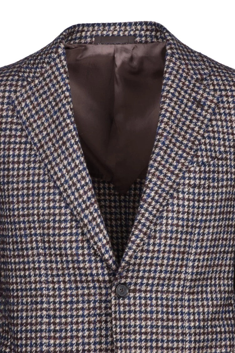 Caruso Wool Jacket - Blue/Brown