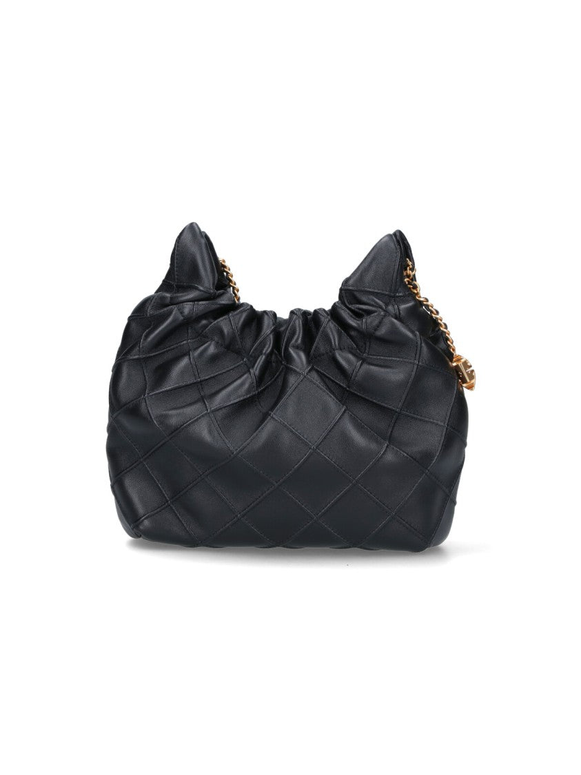 Tory Burch Black Fleming Quilted Lambskin Mini Bag