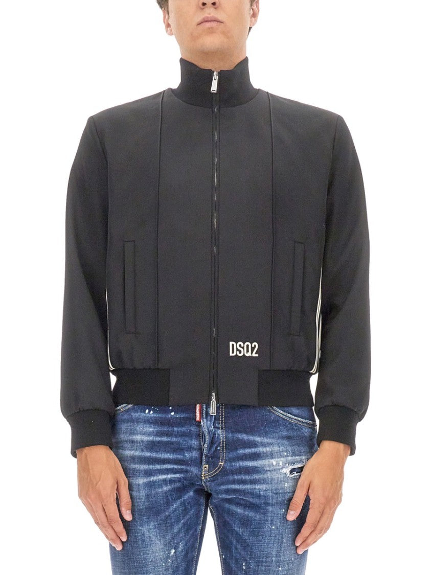 Dsquared2 Black Bomber Jacket
