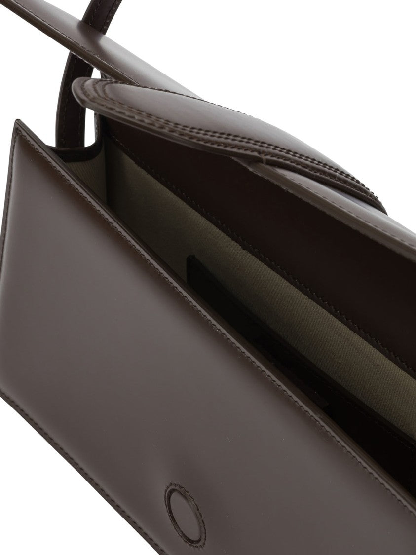 Jacquemus Structured Brown Calf Leather Shoulder Bag