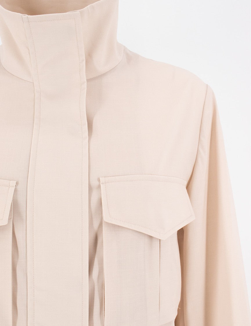 Duno Technical Fabric And Wool Blend Jacket